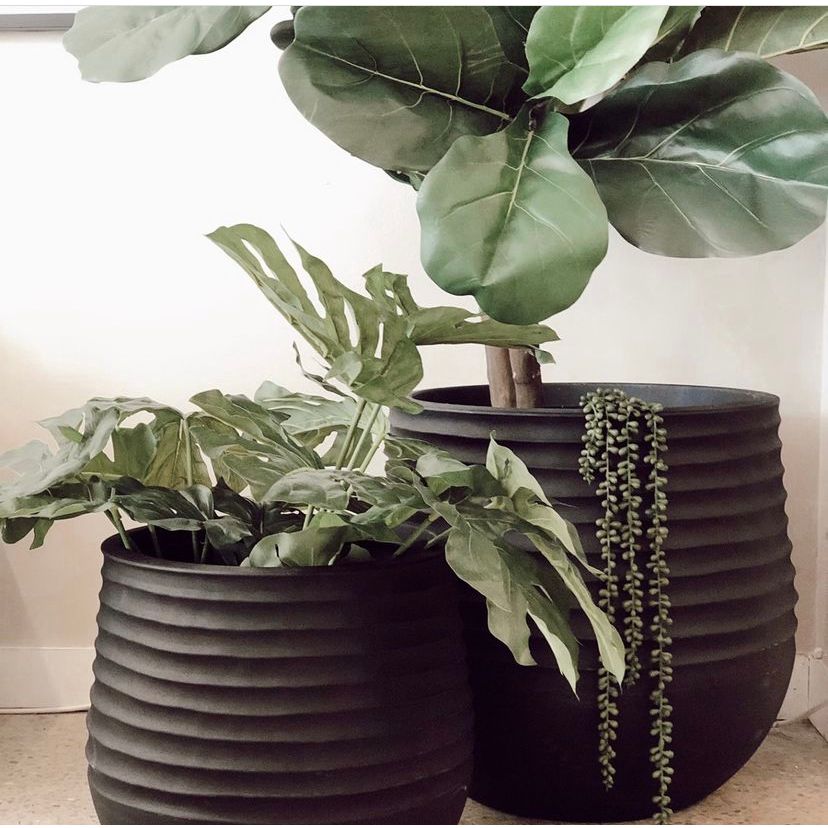 Ryker Stonelite Planter Black Large