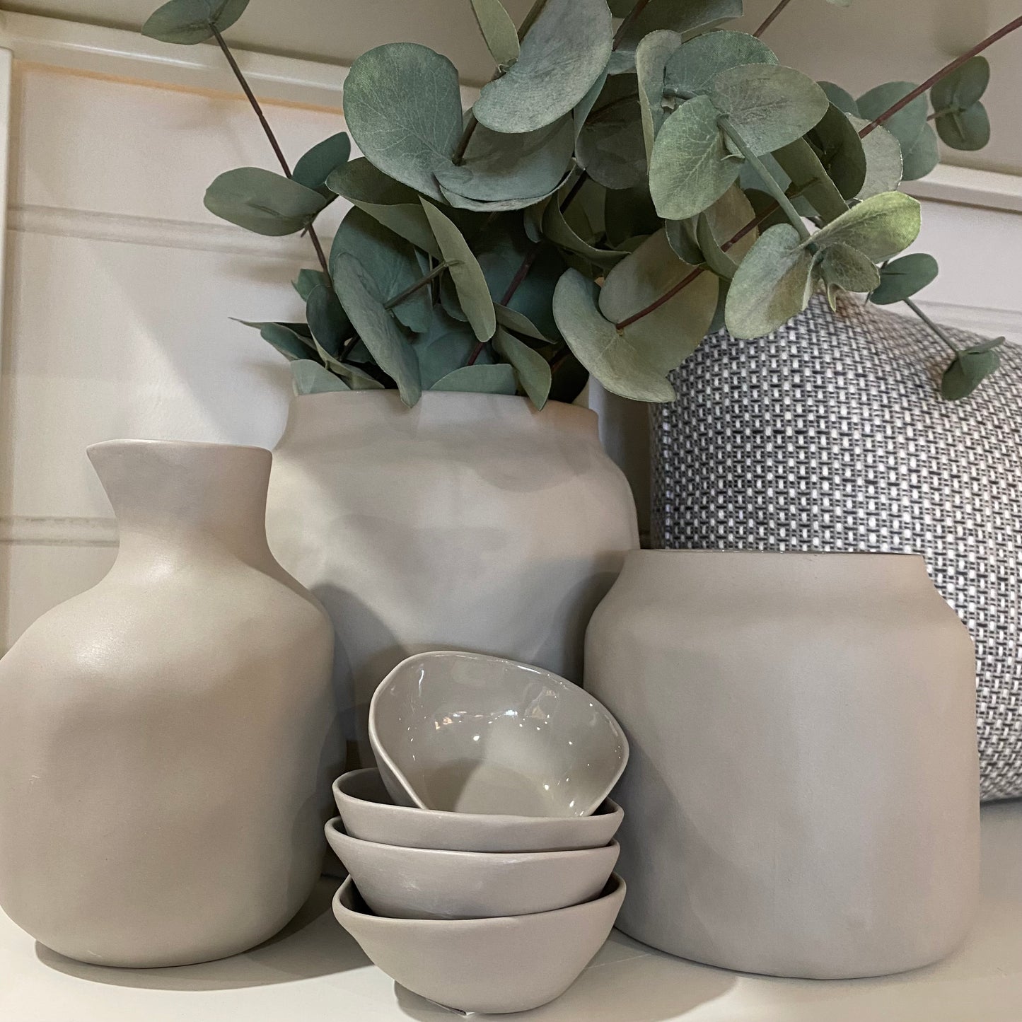 Flax Pinch Pot Grey