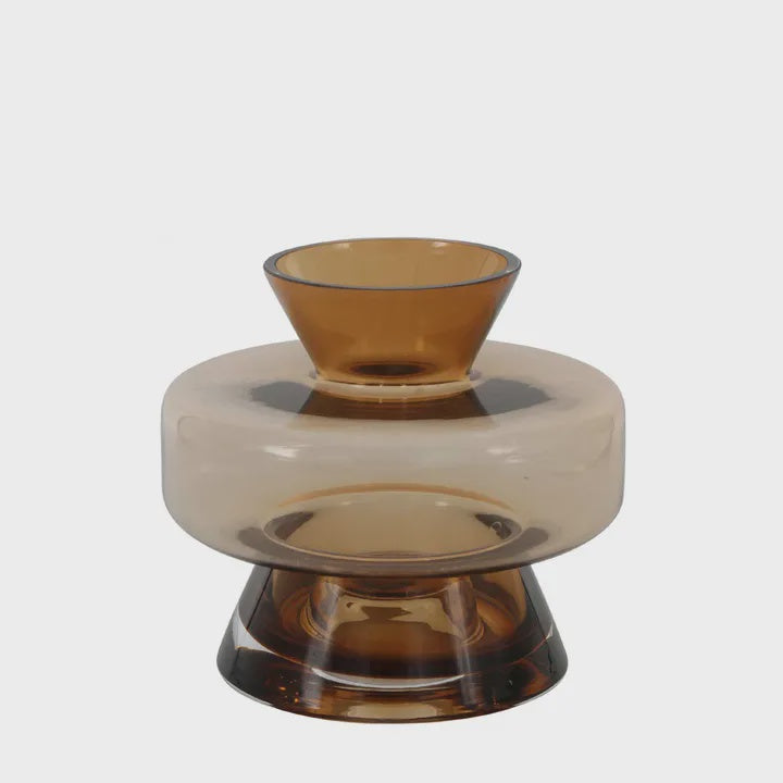 Neridah Glass Vase Small Brown