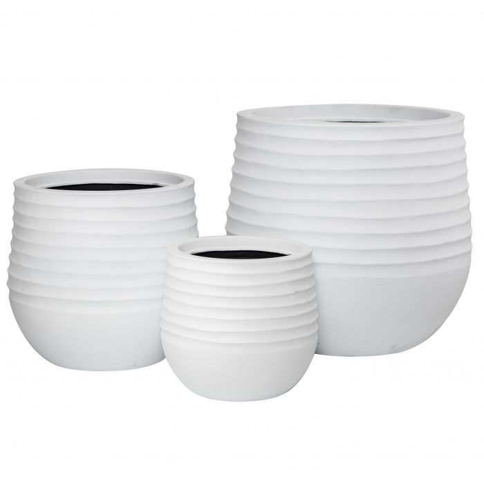 Ryker Stonelite Planter White Small
