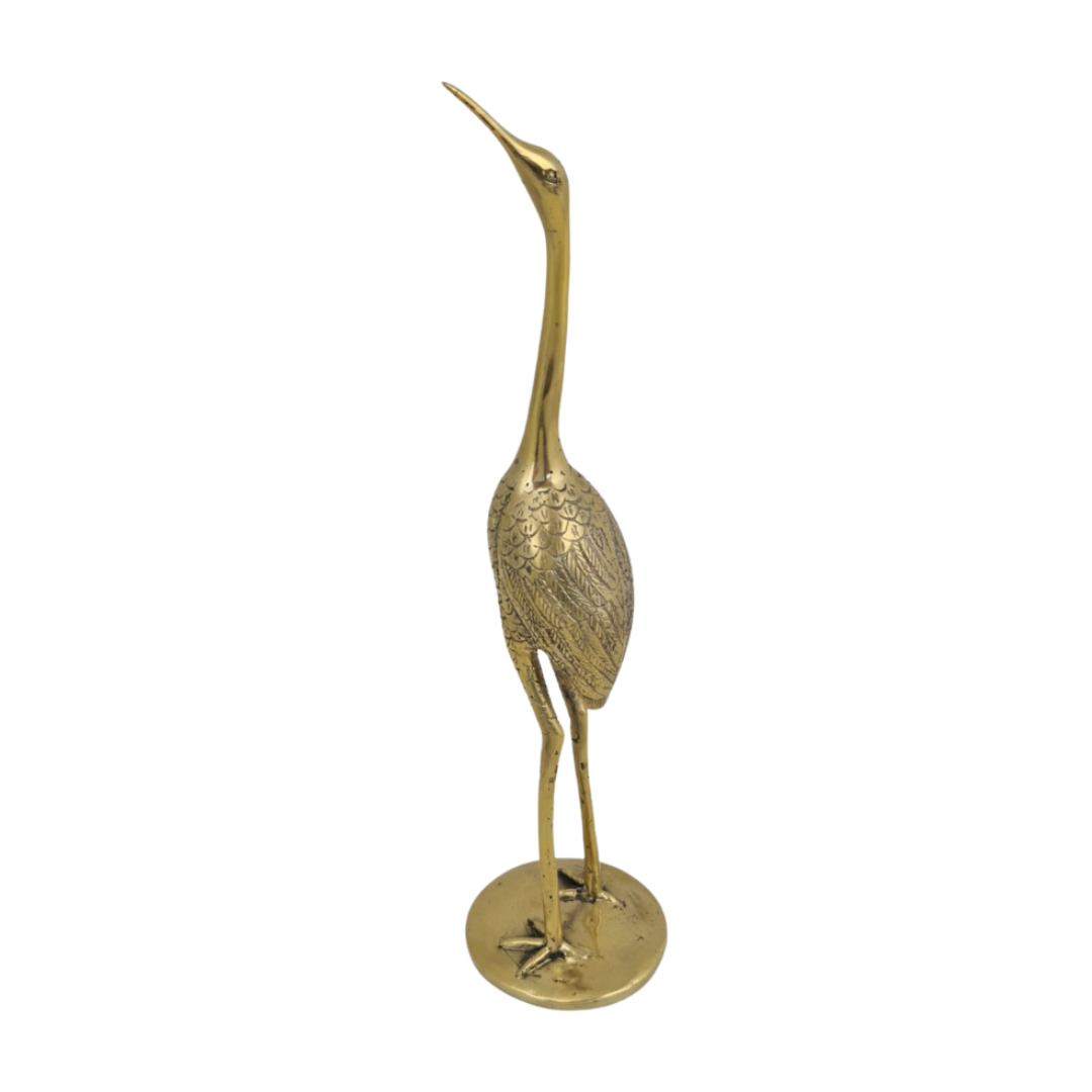 Gold Crane Sculpture 33.5cm