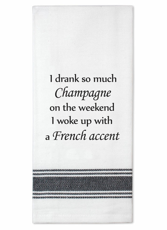 Tea Towel - Champagne, French Accent