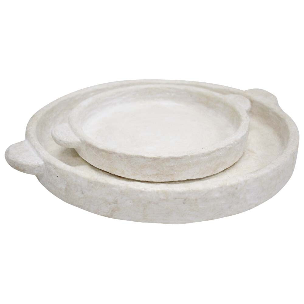 Mediterranean White Tray Large 4Hx30cmD