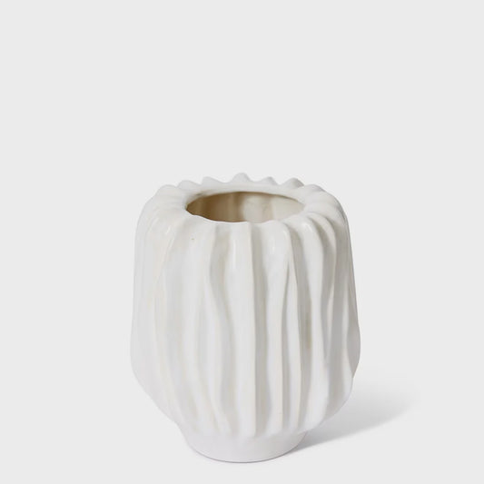 Alberto Vase 16x15x17cm Ivory