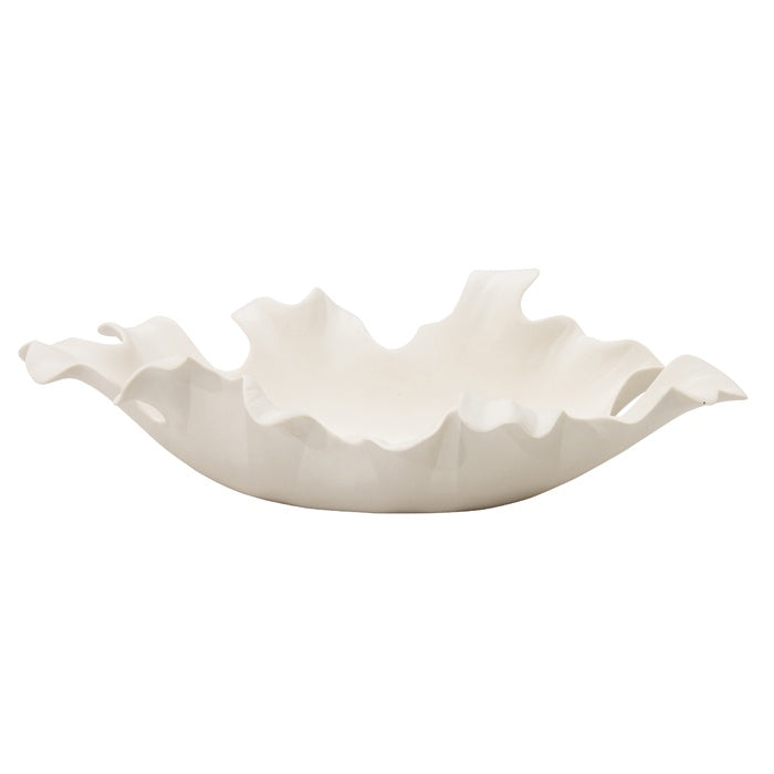 URSULA BISQUE CERAMIC OVAL BOWL