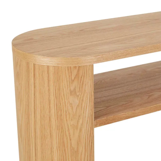 Classique Oval Shelf Console - Natural Ash 1000x260x800