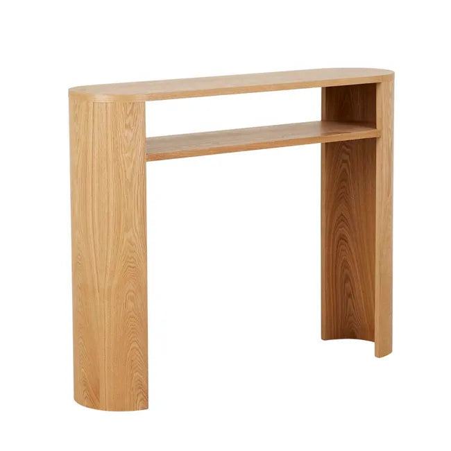 Classique Oval Shelf Console - Natural Ash 1000x260x800