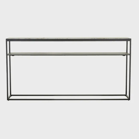 Elle Slim Console MtOcean/Blk W150xD25xH75cm