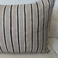 Custom Heavy Linen Stripe, Charcoal/Taupe Cushion 40x60