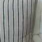 Custom Heavy Linen Stripe, Charcoal/Taupe Cushion 55x55