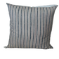 Custom Heavy Linen Stripe, Charcoal/Taupe Cushion 55x55