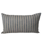 Custom Heavy Linen Stripe, Charcoal/Taupe Cushion 40x60
