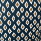 Custom Heavy Linen Diamond, Blue/Tan Cushion 55x55