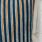 Custom Heavy Linen Stripe, Blue/Tan Cushion 55x55