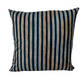 Custom Heavy Linen Stripe, Blue/Tan Cushion 55x55