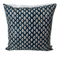 Custom Heavy Linen Diamond, Blue/Tan Cushion 55x55