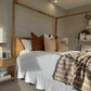 TEXTURED WOVEN STRIPE THROW  - Piazza Haze