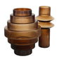 Manhattan Stepped Vase - Amber 40cm