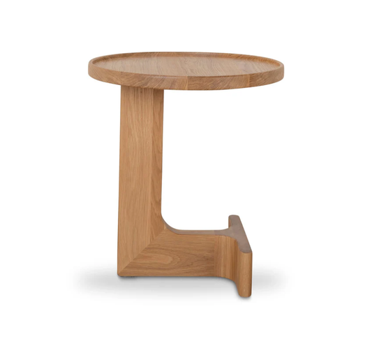 Round Side Table - Natural Oak 45x50cm