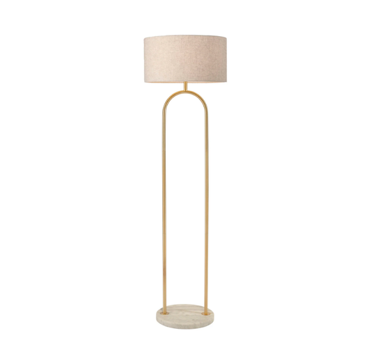 Banks Floor Lamp, Brass & Marble