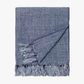 Burton Vintage Blue Linen Throw 130x170cm