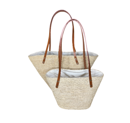 Germaine Drawstring Bag, Medium - Cognac Strap