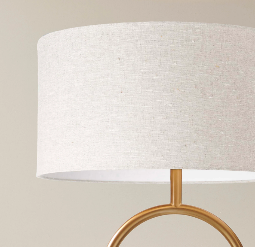 Banks Floor Lamp, Brass & Marble