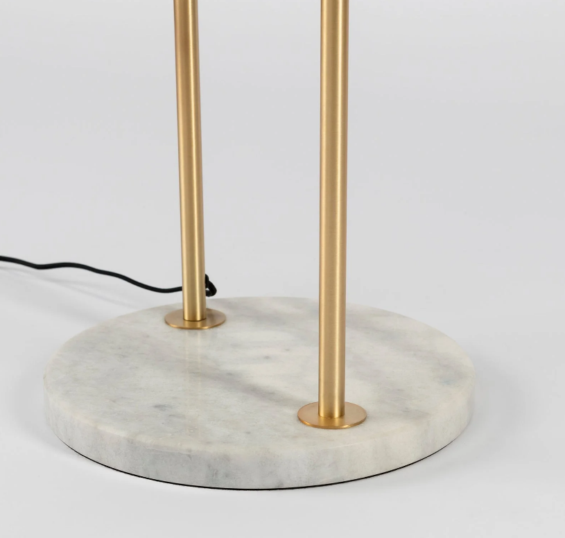 Banks Floor Lamp, Brass & Marble