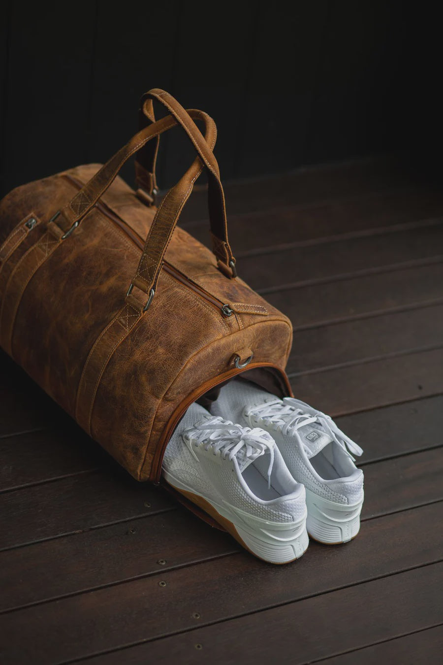 Aurelius Leather Overnight Bag