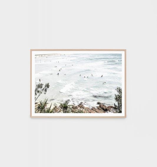 Byron Bay Print, Raw Timber Frame 122x87