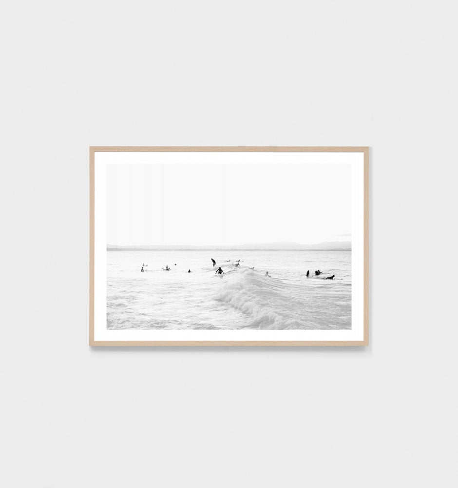 Chasing Waves Raw Oak Frame 122x87 PICK UP ONLY
