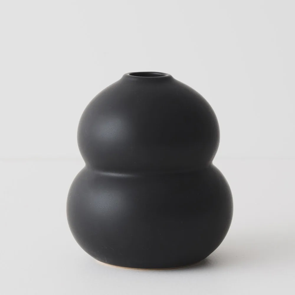 Fenya Vase Black 12Hx10cmD