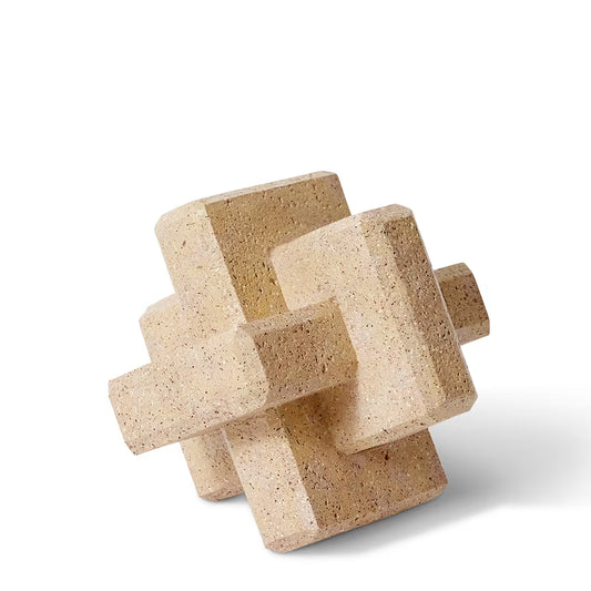 Jack Sculpture, Beige - 17 x 17 x 17 cm