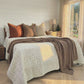 Lagoon Linen Cotton Quilted Bed Cover Massive Blanket Coverlet 230cm x 250cm - Natural
