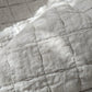 Lagoon Linen Cotton Quilted Bed Cover Massive Blanket Coverlet 230cm x 250cm - Grey Beige