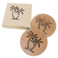Leather Coasters S/4 Palm