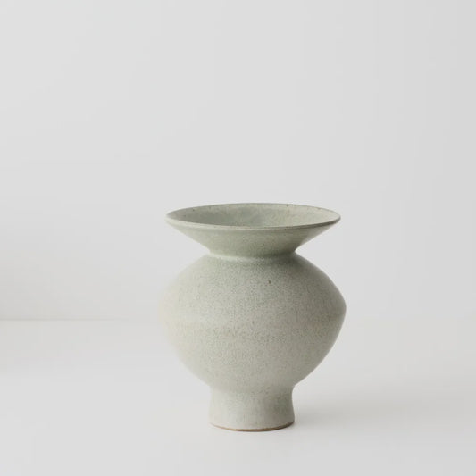Kenji Flared Vase Lichen, 20cml x 20cmw x 22cmh