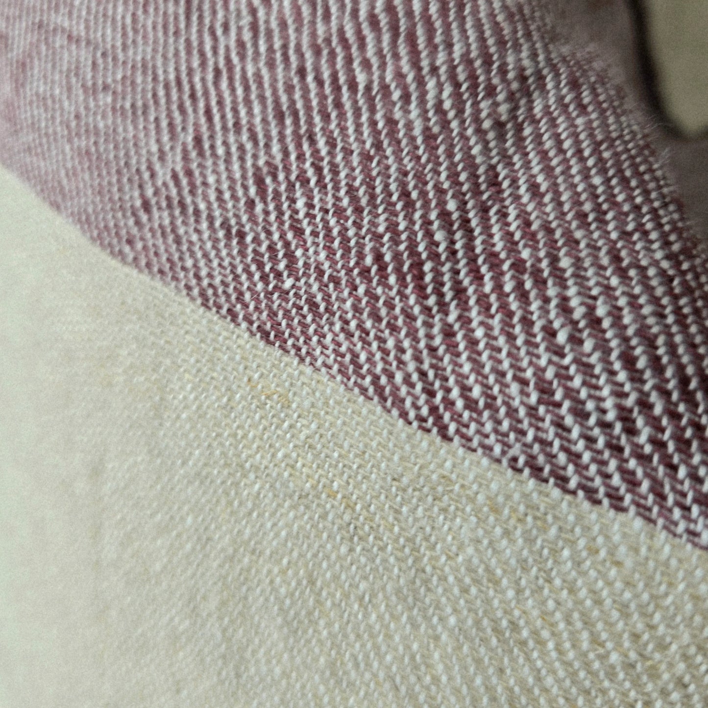 LUMERE Yarn-Dyed Linen Cushion 40x60cm Lumbar - Dusty Mauve | Natural | Off White