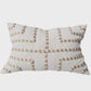 Maya Embroidery Linen Cushion 40x60cm Lumbar - Natural/White