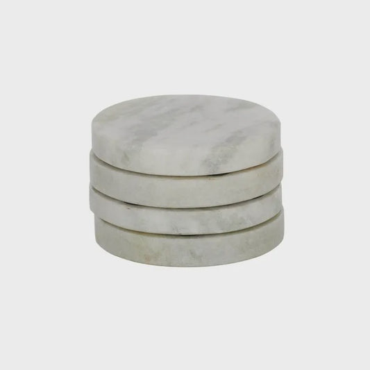 Neo S/4 Round Marble Coaster 10cm Green