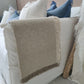 Riviera Heavy Weight Texture French Linen Fringed Edge Massive Throw Bedcover 140cm x 230cm- Oatmeal