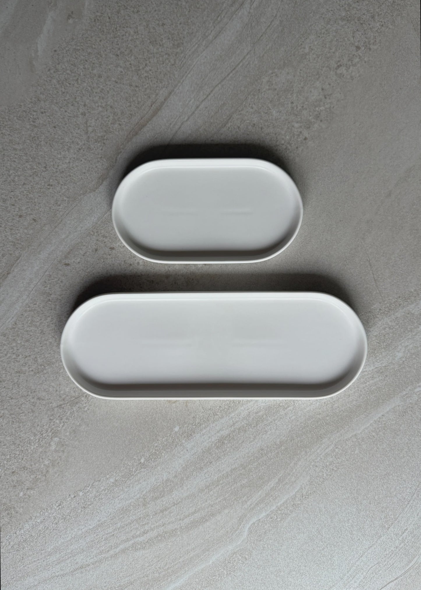Deco Oval Catchall Tray Large White 30cm