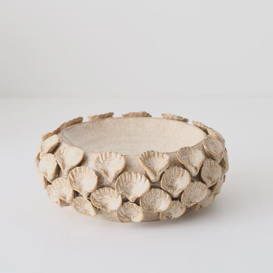 Pispali Bowl 10cmh x 24cmd, Almond Creme