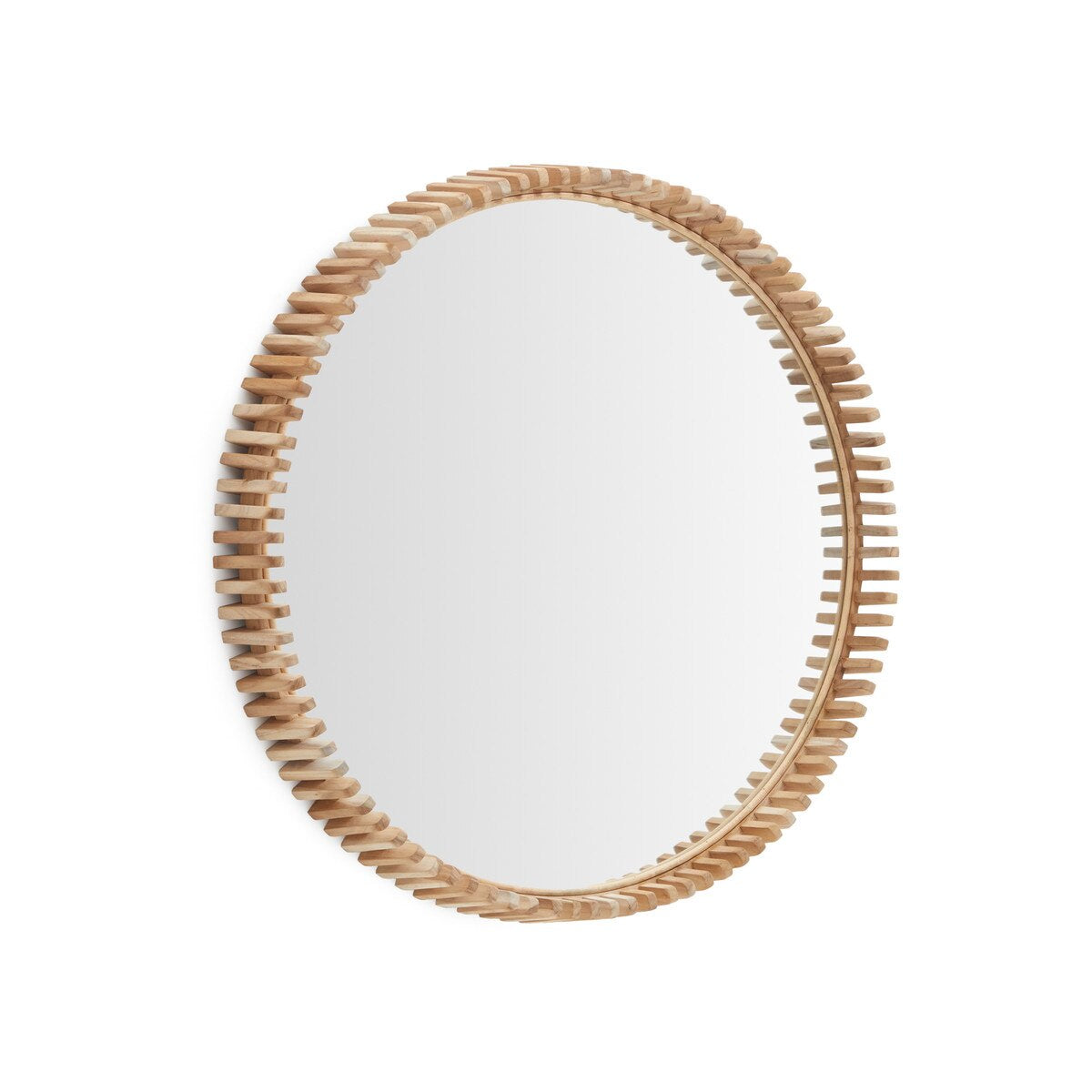Polke Teak Mirror 80cmD