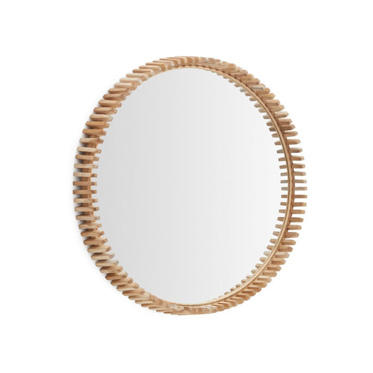 Polke Teak Mirror 80cmD