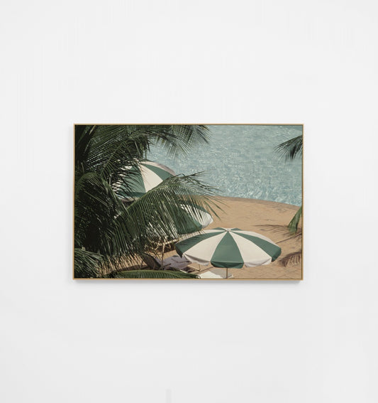 Retro Poolside Canvas 120x80cm