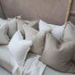 Riviera Heavy Weight Texture French Linen Fringed Edge Massive Throw Bedcover 140cm x 230cm- Oatmeal