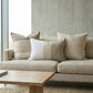 LUMERE Yarn-Dyed Linen Cushion 40x60cm Lumbar - Dried Sage | Off White | Natural