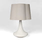 Soren Table Lamp & Linen Pleated Shade-White