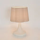 Soren Table Lamp & Linen Pleated Shade-White